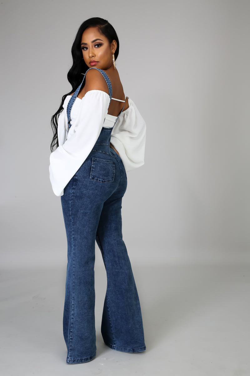Denim Bell Overall Fashion Pants